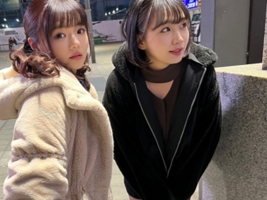 【素人×3P】むっちり肉感ボディがたまらなくエロい素人ムスメたちと3Pセックス！豊満ボディを揺らし淫らに感じる！