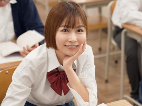 【河合あすな×制服】美少女でドSな教え子からチンコを弄ばれる！射精管理されたビンビンチンコが我慢の限界！