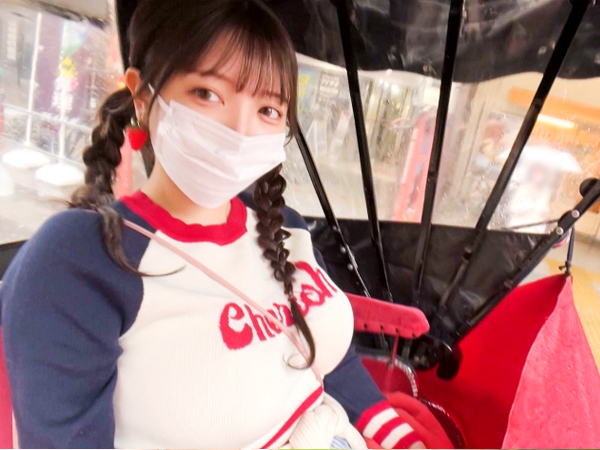 【爆乳美少女の浅草冒険】『ダメ、ここじゃ…』Hカップのデカ乳娘がノーブラで街歩き！ホテルで敏感マンコを責められ、我慢できず大洪水！！♡